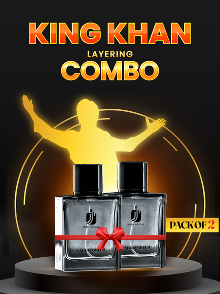KING KHAN's PERFUME LAYERING COMBO - PACK OF TWO DIFFERENT PERFUMES TO SMELL LIKE KING